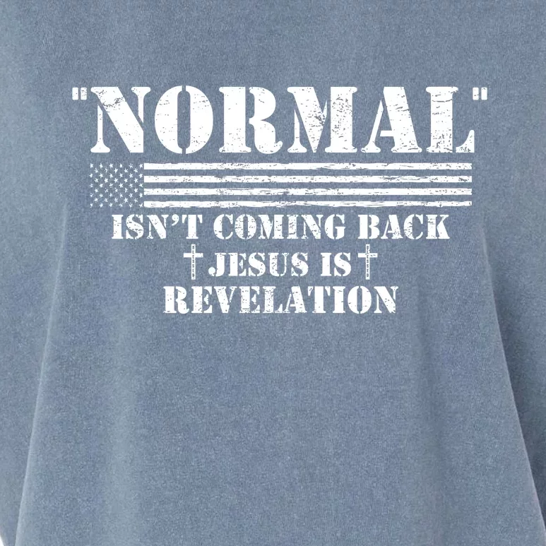 Norman Isnt Coming Back Jesus Is Revelation Christ Christianity Garment-Dyed Women's Muscle Tee