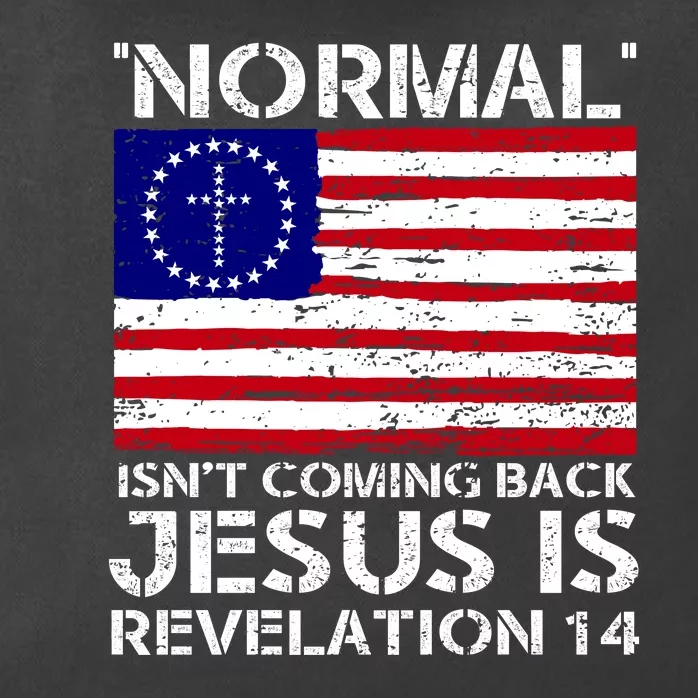 Norman Isnt Coming Back Jesus Is Revelation USA Flag Christianity Zip Tote Bag