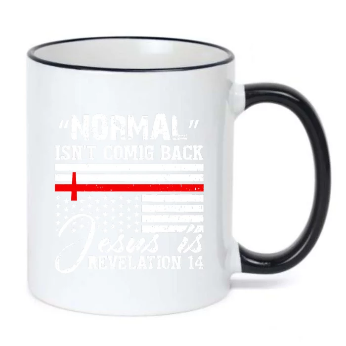 Normal Isn't Coming Back But Jesus Is Revelation Black Color Changing Mug