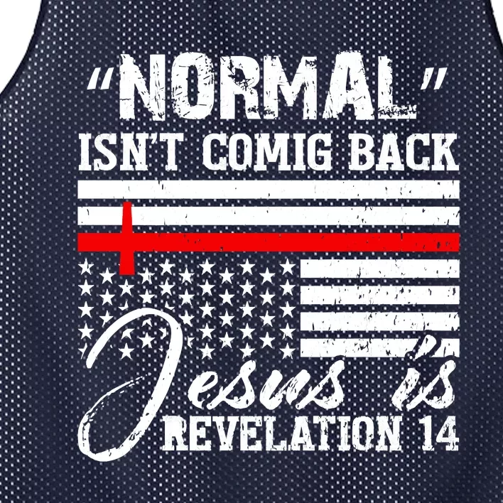 Normal Isn't Coming Back But Jesus Is Revelation Mesh Reversible Basketball Jersey Tank