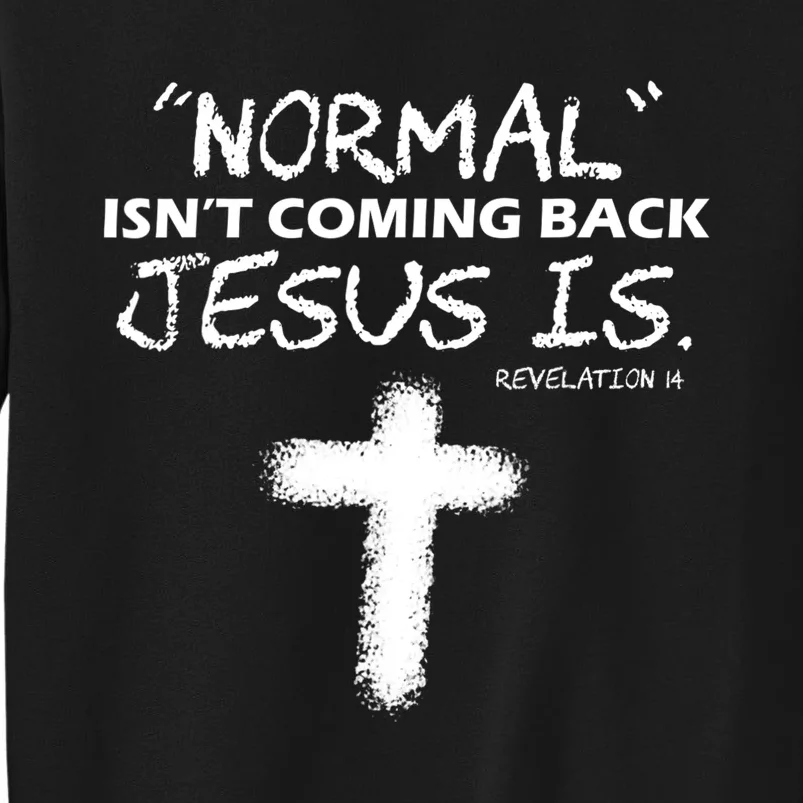 Normal Isnt Coming Back Jesus Is Christian Sweatshirt