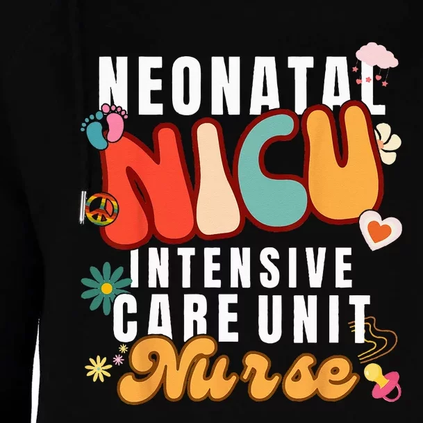 Neonatal Intensive Care Unit NICU Nurse For NICU Nurse Squad Womens Funnel Neck Pullover Hood