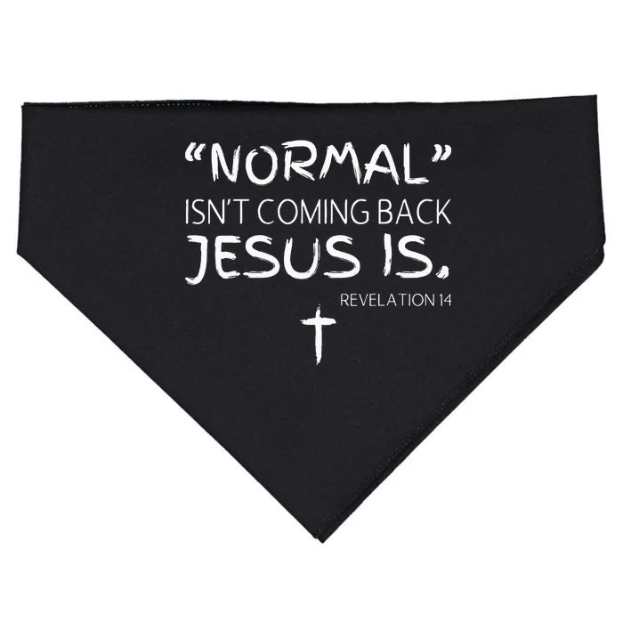 Normal IsnT Coming Back But Jesus Is Revelation USA-Made Doggie Bandana