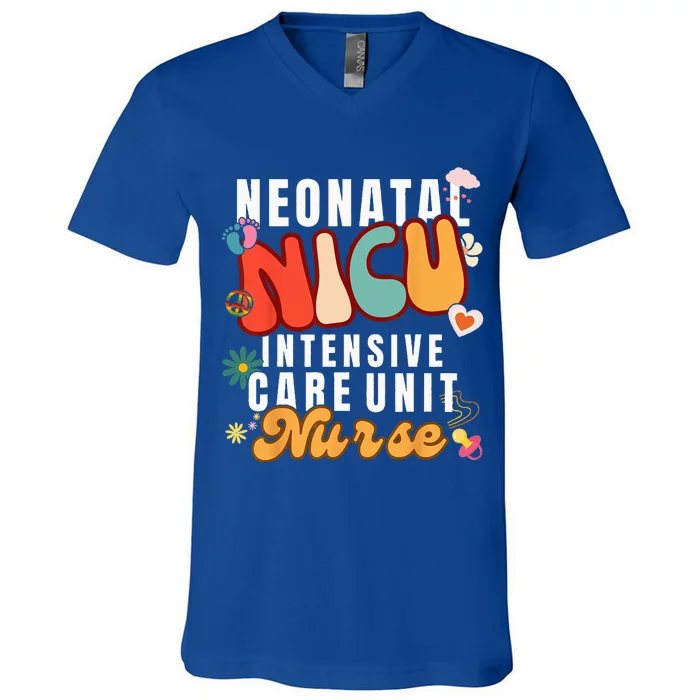 Neonatal Intensive Care Unit NICU Nurse For NICU Nurse Squad V-Neck T-Shirt