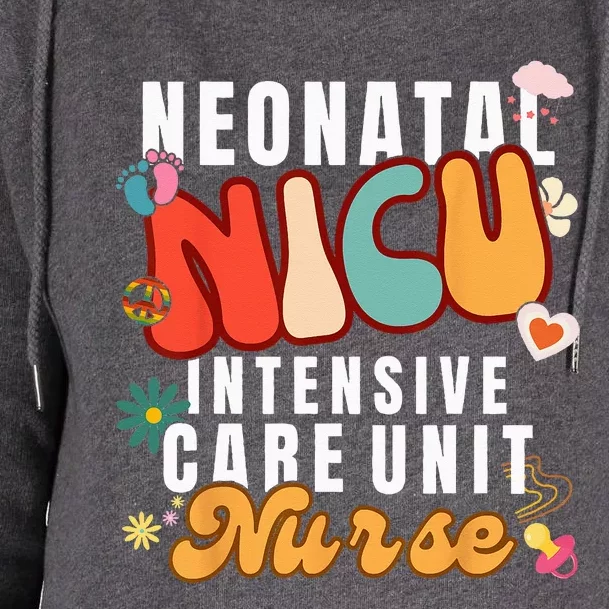 Neonatal Intensive Care Unit NICU Nurse For NICU Nurse Squad Womens Funnel Neck Pullover Hood