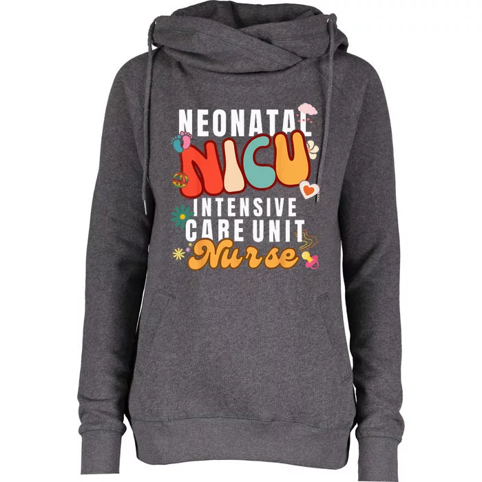 Neonatal Intensive Care Unit NICU Nurse For NICU Nurse Squad Womens Funnel Neck Pullover Hood