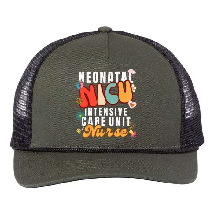 Neonatal Intensive Care Unit NICU Nurse For NICU Nurse Squad Retro Rope Trucker Hat Cap