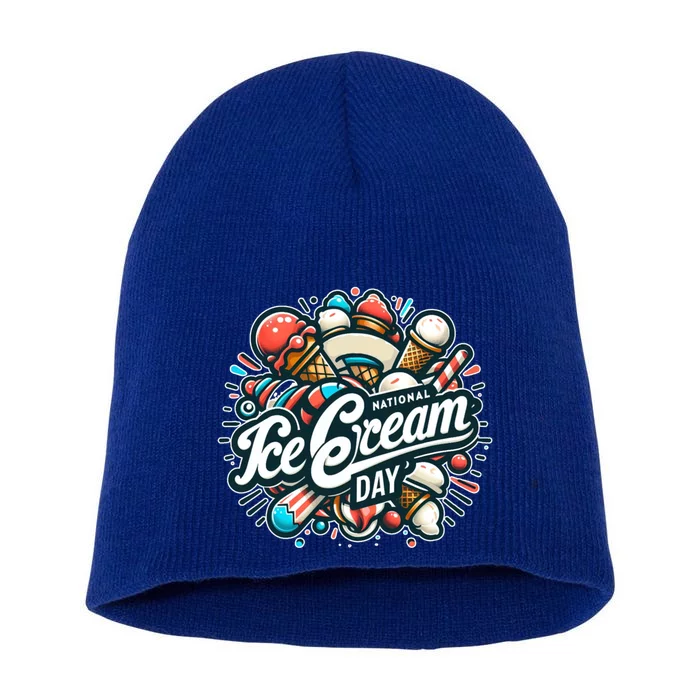 National Ice Cream Day Gift Short Acrylic Beanie