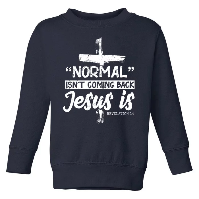 Normal Isn't Coming Back Jesus Is Toddler Sweatshirt