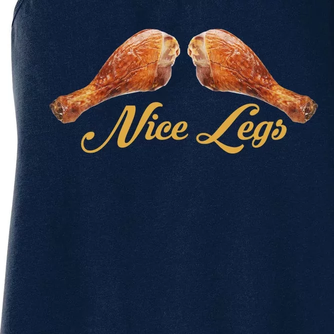 Nice Legs Funny Thanksgiving Turkey Women's Racerback Tank