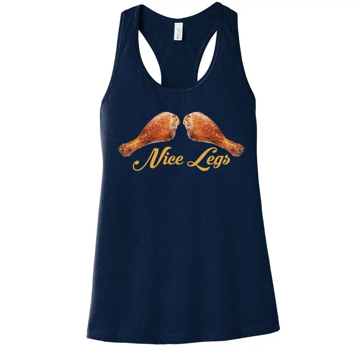 Nice Legs Funny Thanksgiving Turkey Women's Racerback Tank