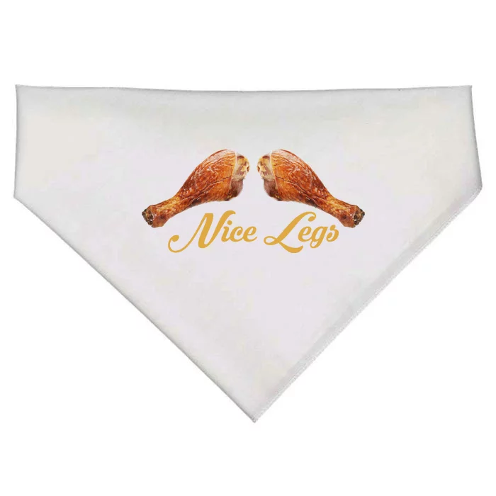 Nice Legs Funny Thanksgiving Turkey USA-Made Doggie Bandana