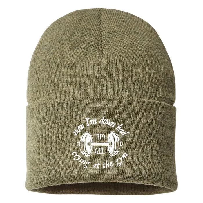 Now IM Down Bad Taylor Gym Ttpd Taylor Lyrics Sustainable Knit Beanie