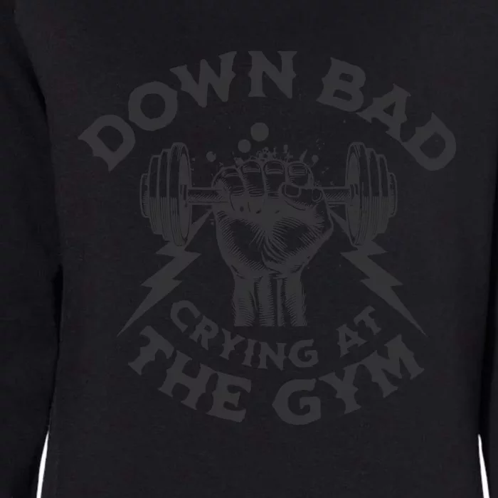 Now Im Down Bad Crying At The Gym Lyrics Ttpd Womens California Wash Sweatshirt