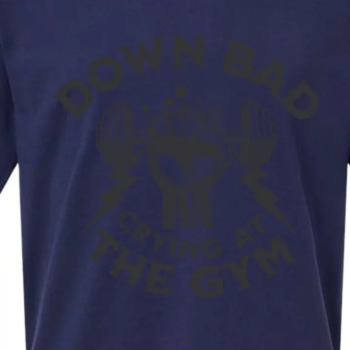 Now Im Down Bad Crying At The Gym Lyrics Ttpd Sueded Cloud Jersey T-Shirt