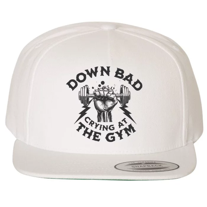 Now Im Down Bad Crying At The Gym Lyrics Ttpd Wool Snapback Cap