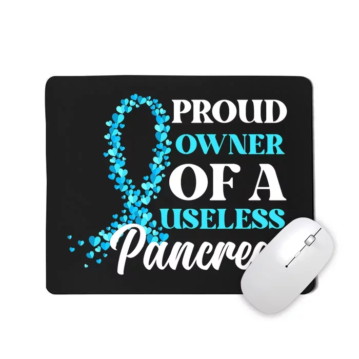 November Is Diabetes Awareness Month Blue And Gray Ribbon Mousepad