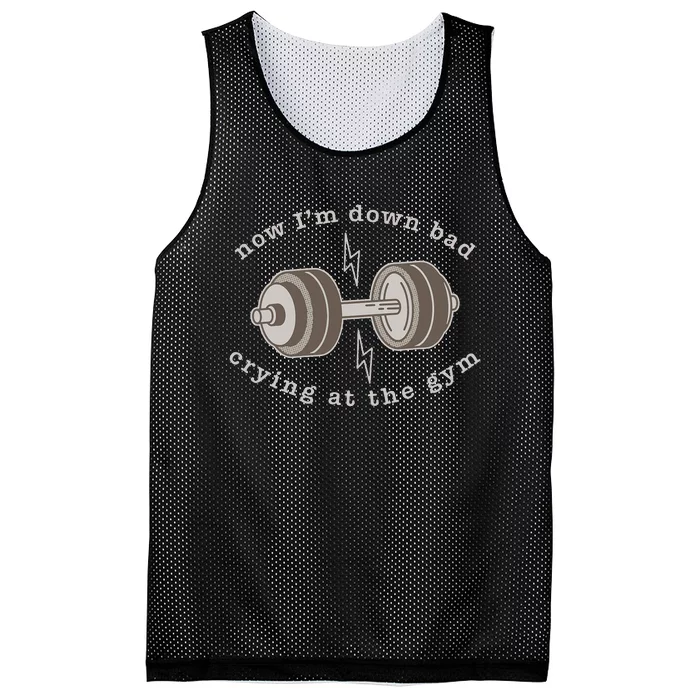 Now IM Down Bad Crying At The Gym Mesh Reversible Basketball Jersey Tank