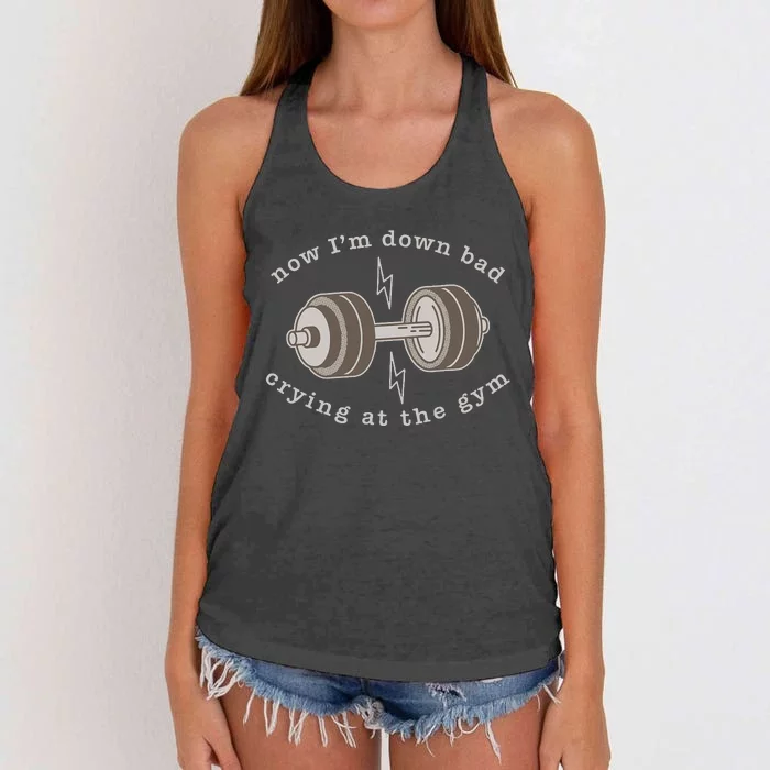 Now IM Down Bad Crying At The Gym Women's Knotted Racerback Tank