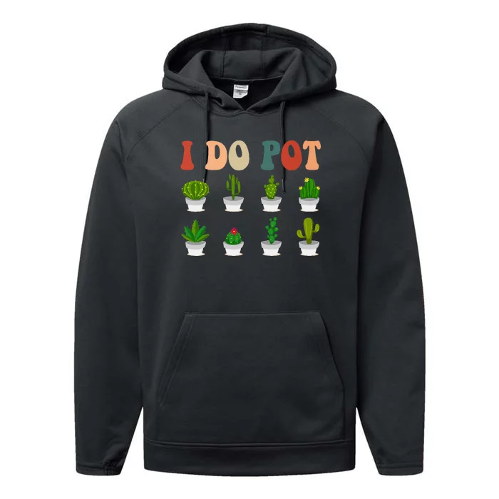 Nice I Do Pot Funny Gardening Floral Performance Fleece Hoodie