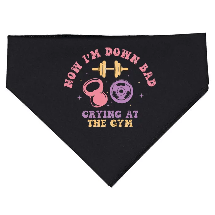 Now IM Down Bad Crying At The Gym USA-Made Doggie Bandana