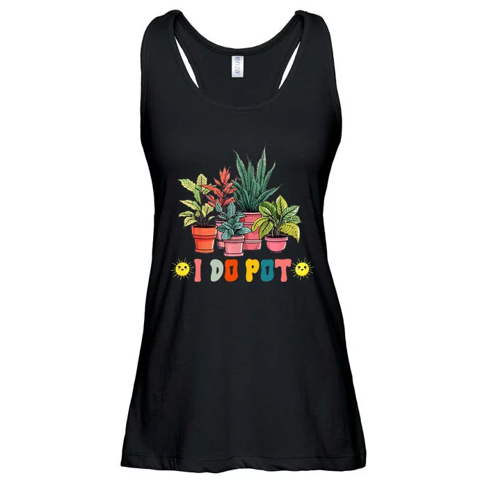 Nice I Do Pot Funny Gardening Floral Ladies Essential Flowy Tank