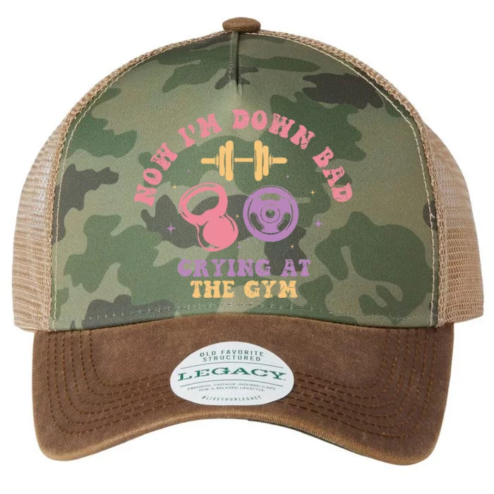 Now IM Down Bad Crying At The Gym Legacy Tie Dye Trucker Hat