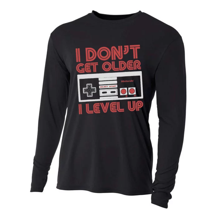 Nintendo I Don't Get Older I Level Up SNES Controller Cooling Performance Long Sleeve Crew