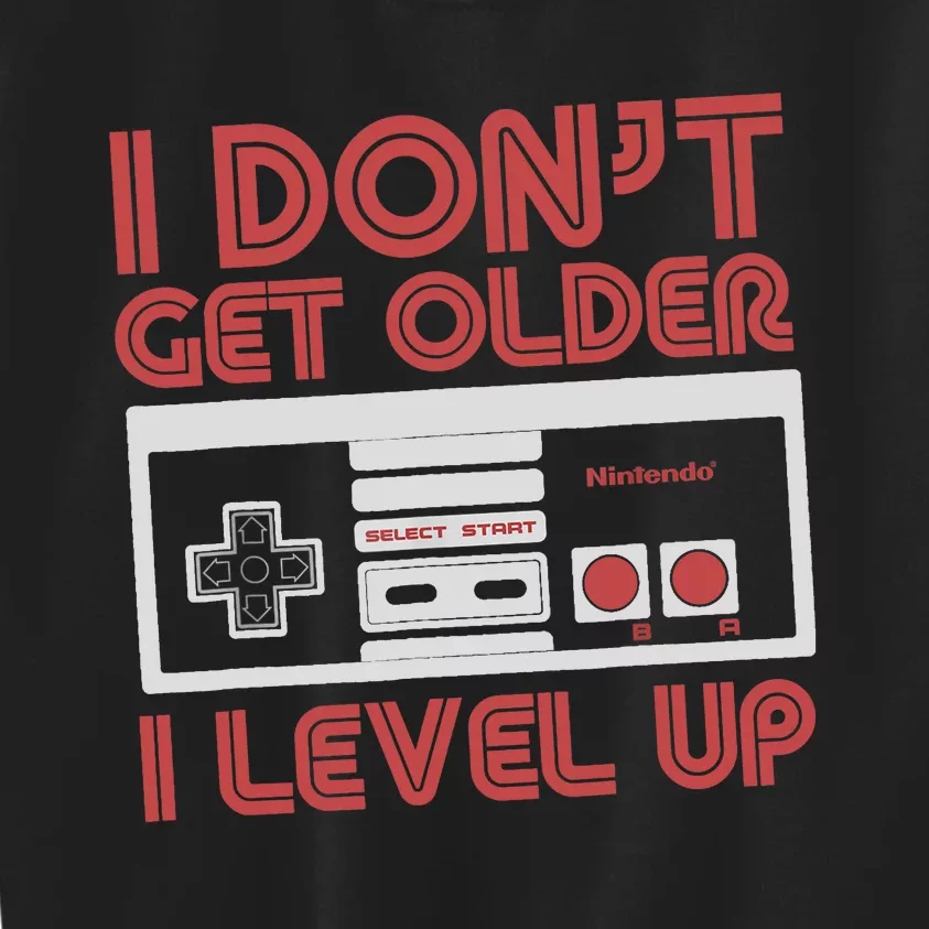 Nintendo I Don't Get Older I Level Up SNES Controller Kids Sweatshirt