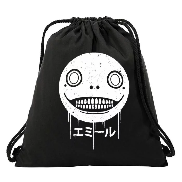 Nier Creepy Face Drawstring Bag