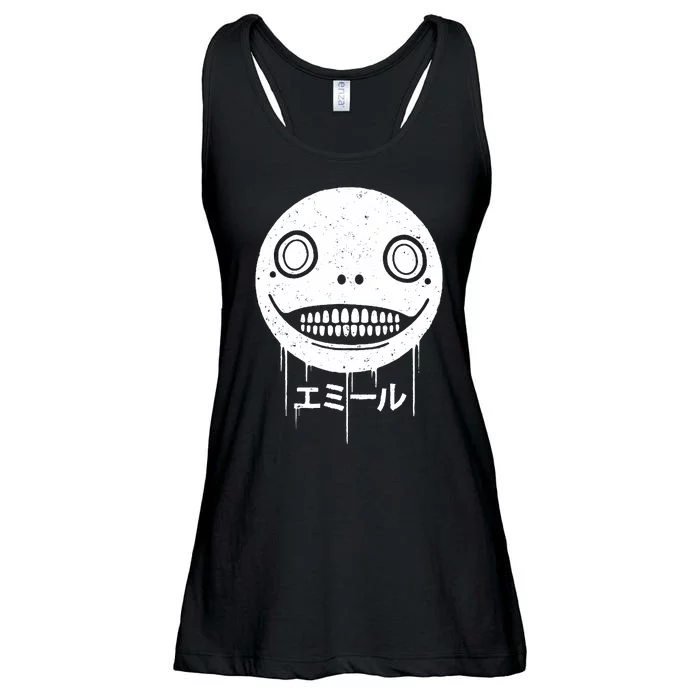 Nier Creepy Face Ladies Essential Flowy Tank