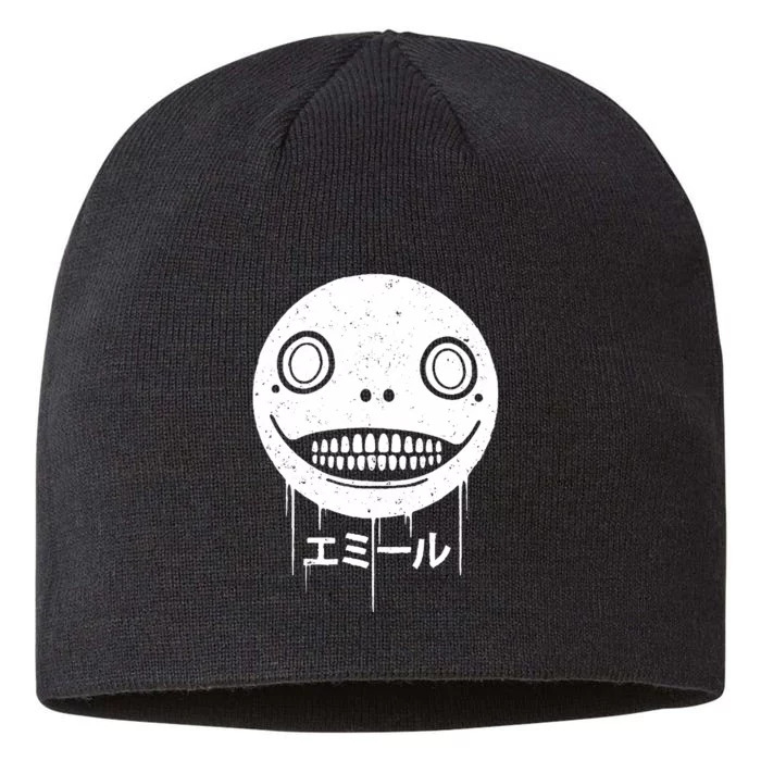 Nier Creepy Face 8 1/2in Sustainable Knit Beanie