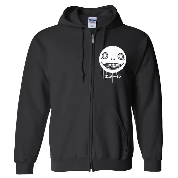 Nier Creepy Face Full Zip Hoodie