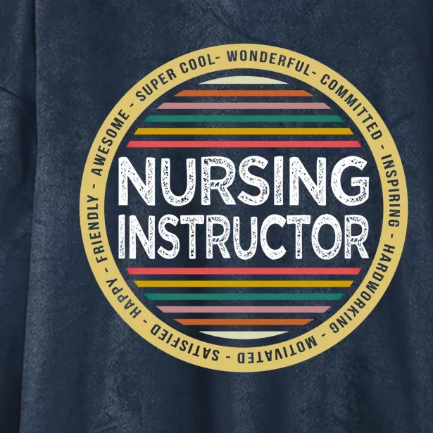 Nursing Instructor Great Gift Funny Profession Birthday Gift Hooded Wearable Blanket