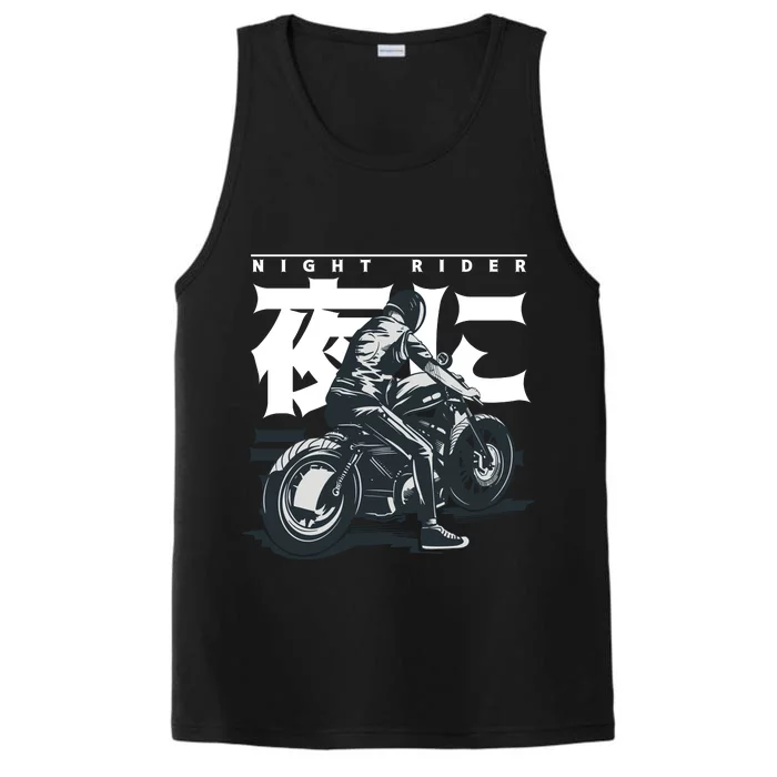 Night Rider Japanese Biker Performance Tank