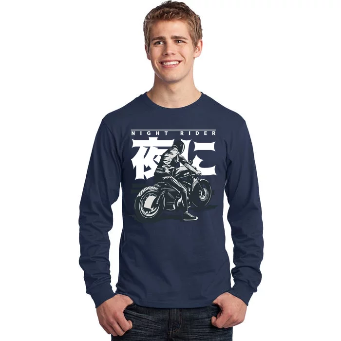 Night Rider Japanese Biker Tall Long Sleeve T-Shirt