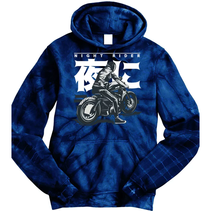 Night Rider Japanese Biker Tie Dye Hoodie