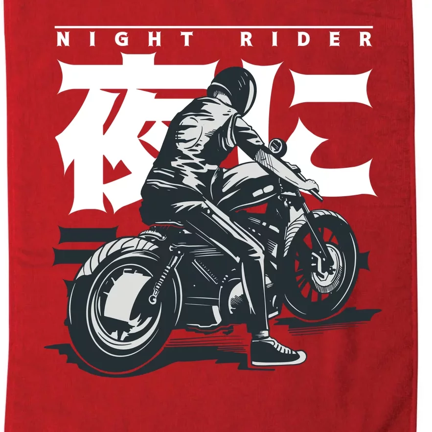 Night Rider Japanese Biker Platinum Collection Golf Towel