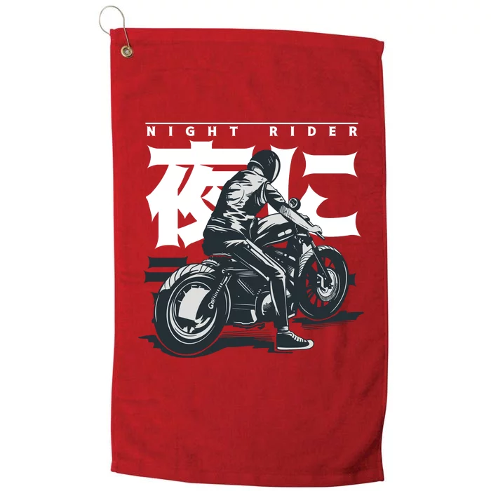 Night Rider Japanese Biker Platinum Collection Golf Towel