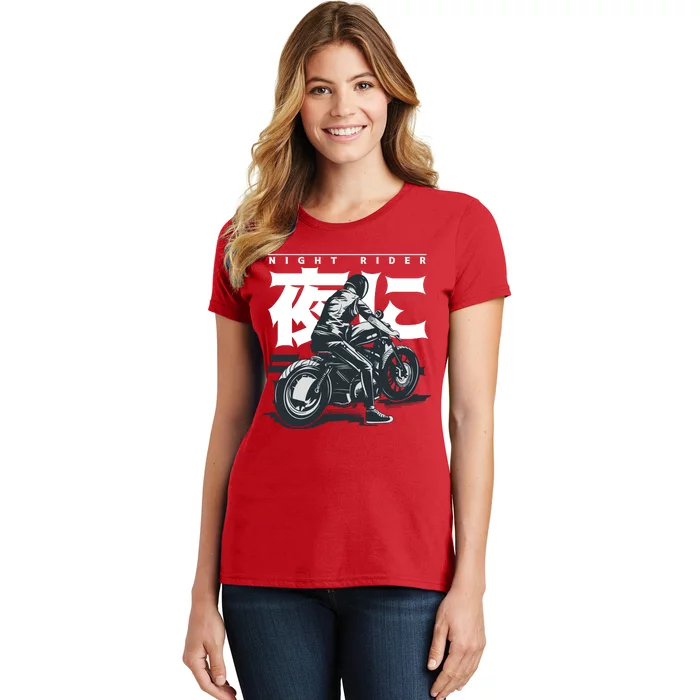 Night Rider Japanese Biker Women's T-Shirt