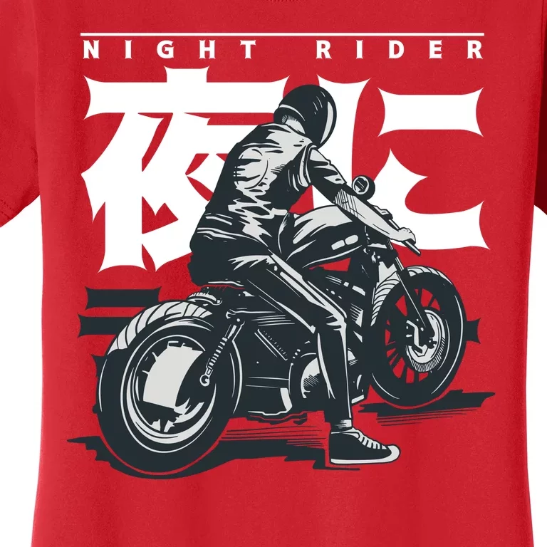 Night Rider Japanese Biker Women's T-Shirt