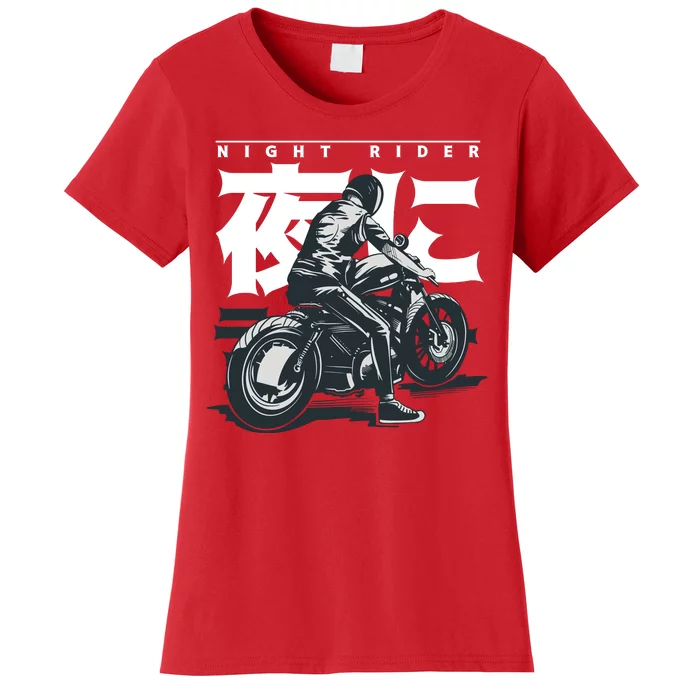 Night Rider Japanese Biker Women's T-Shirt