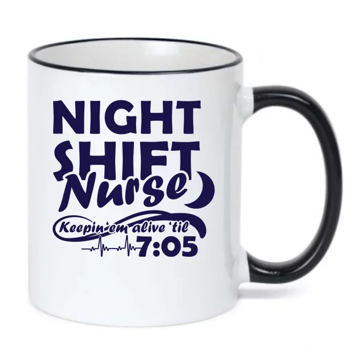 Night Shift Nurse Black Color Changing Mug