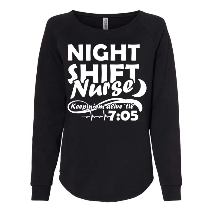 Night Shift Nurse Womens California Wash Sweatshirt