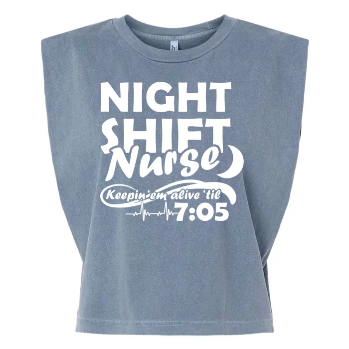 Night Shift Nurse Garment-Dyed Women's Muscle Tee