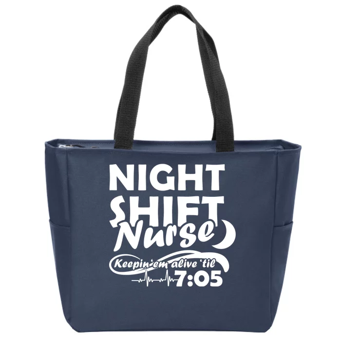 Night Shift Nurse Zip Tote Bag