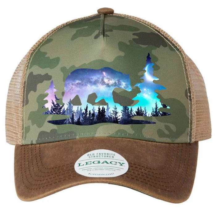 Night Sky Wilderness Bear Legacy Tie Dye Trucker Hat