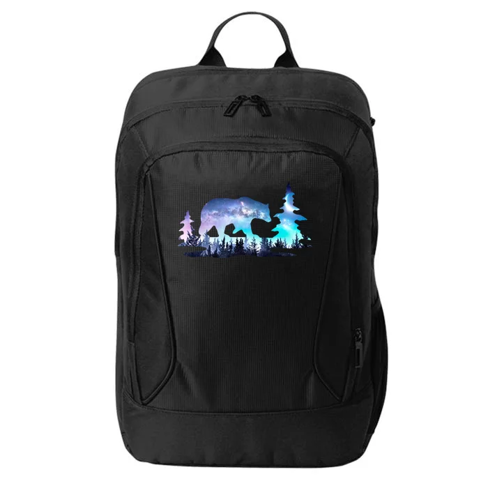 Night Sky Wilderness Bear City Backpack