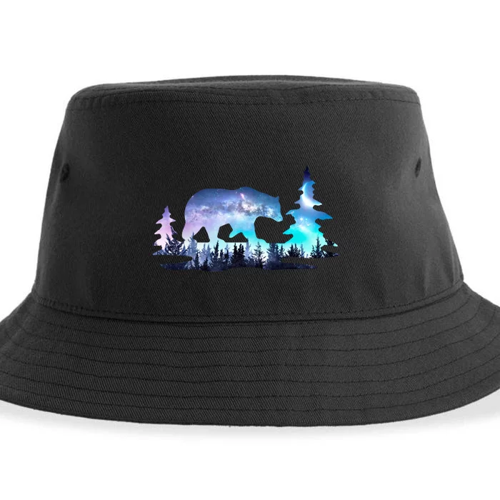 Night Sky Wilderness Bear Sustainable Bucket Hat