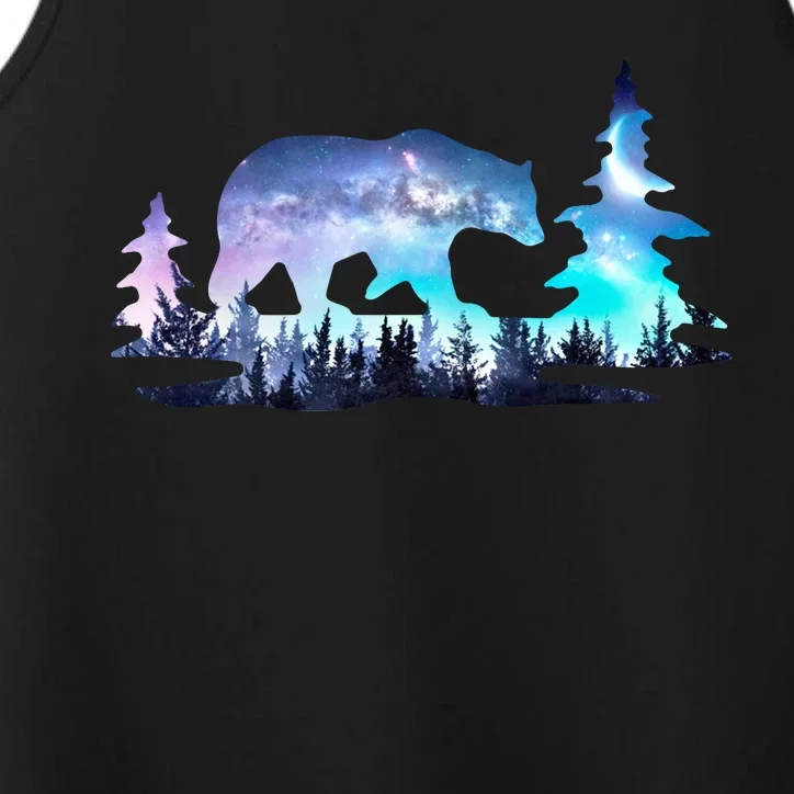 Night Sky Wilderness Bear Performance Tank